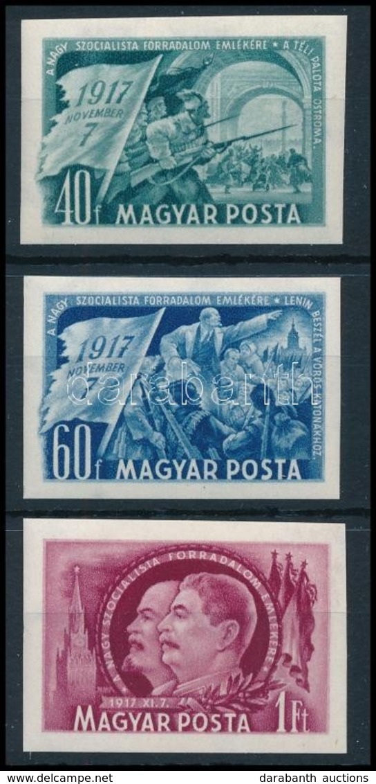 ** 1951 Nagy Szocialista Forradalom (II.) Vágott Sor (10.000) - Altri & Non Classificati