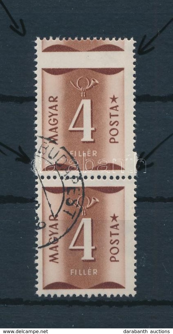 O 1951 Barnaportó 4f Pár Elfogazással / With Shifted Perforation - Sonstige & Ohne Zuordnung