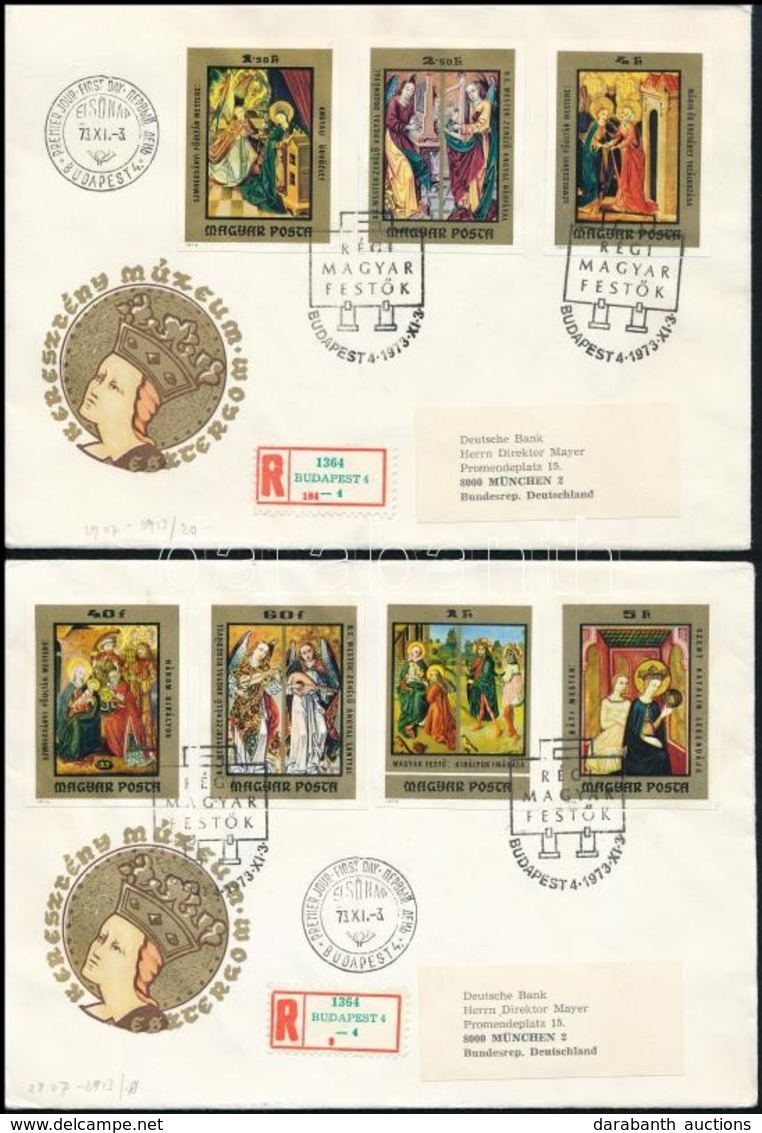 1973 Festmények XI. Vágott Sor 2 Db Ajánlott FDC-n - Andere & Zonder Classificatie