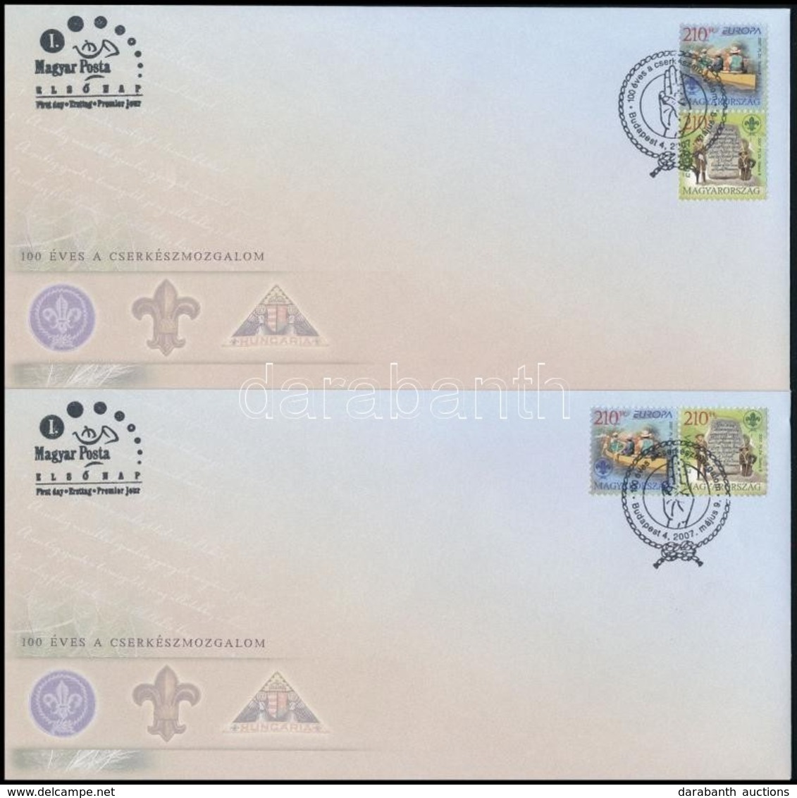 2007 Europa CEPT Cserkészmozgalom 2 Klf Pár + Blokk 3  FDC-n - Andere & Zonder Classificatie