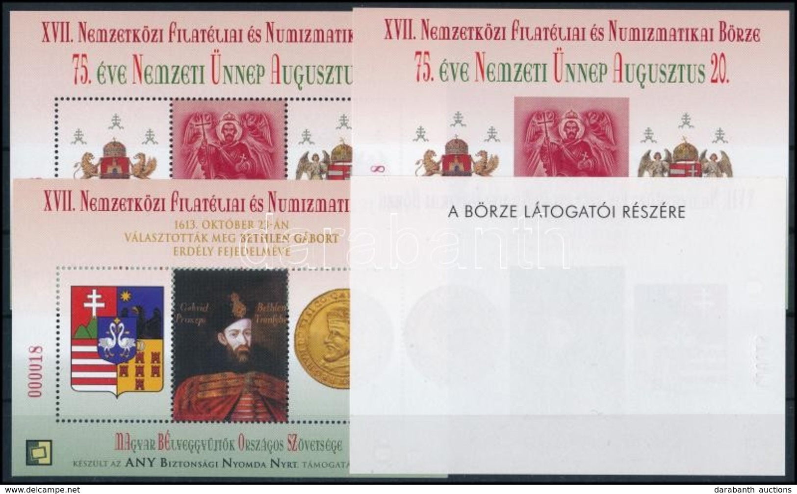 ** 2013 XVII. Börze Normál Pár + Börze Látogatói Pár, Azonos Sorszámmal - Sonstige & Ohne Zuordnung