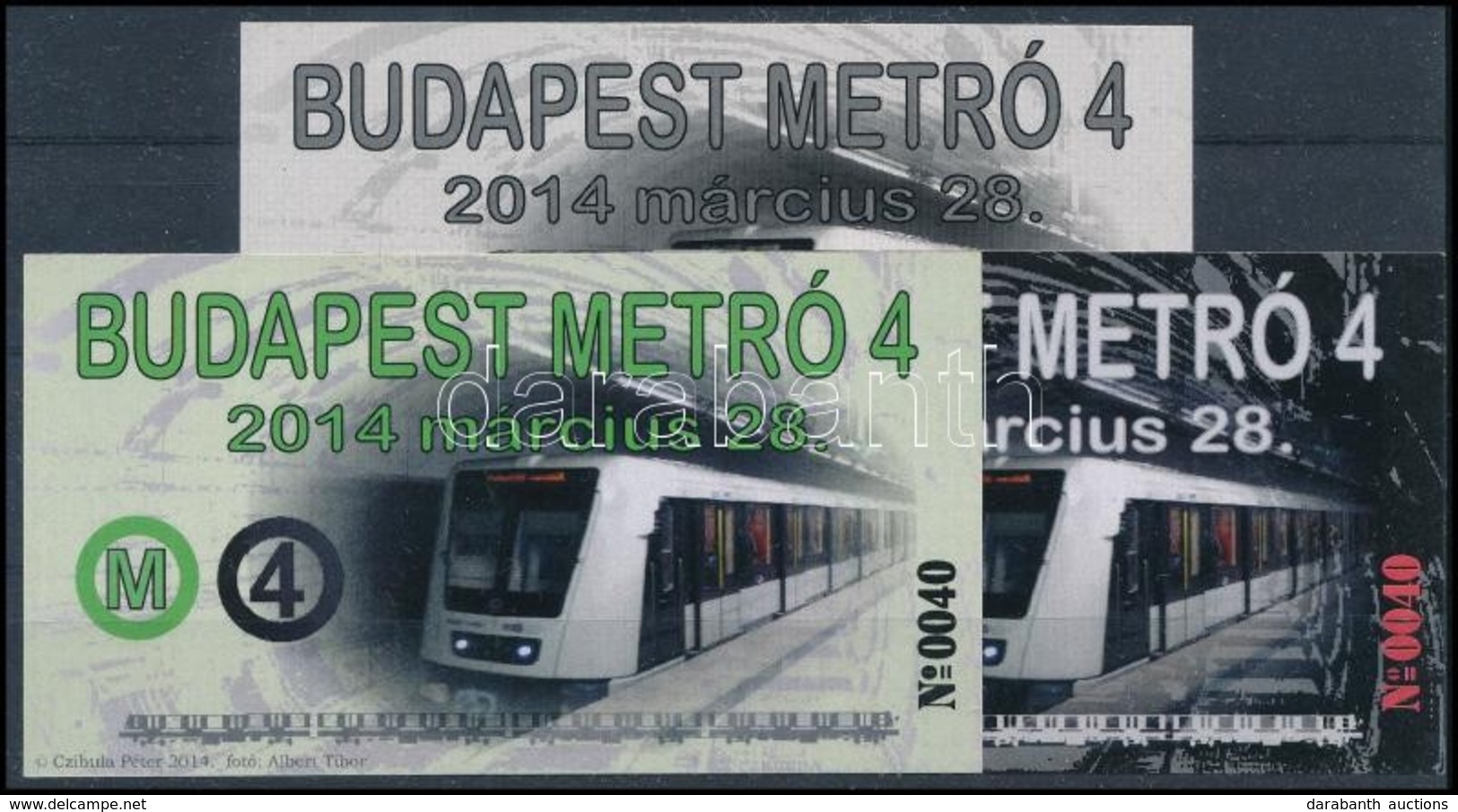 ** 2014 Budapest Metró 4 3 Db Klf Emlékív - Sonstige & Ohne Zuordnung