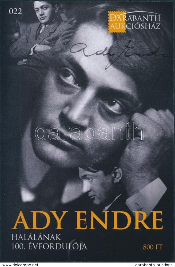 ** 2019 Ady Endre Halálának 100. évfordulója Emlékív - Sonstige & Ohne Zuordnung