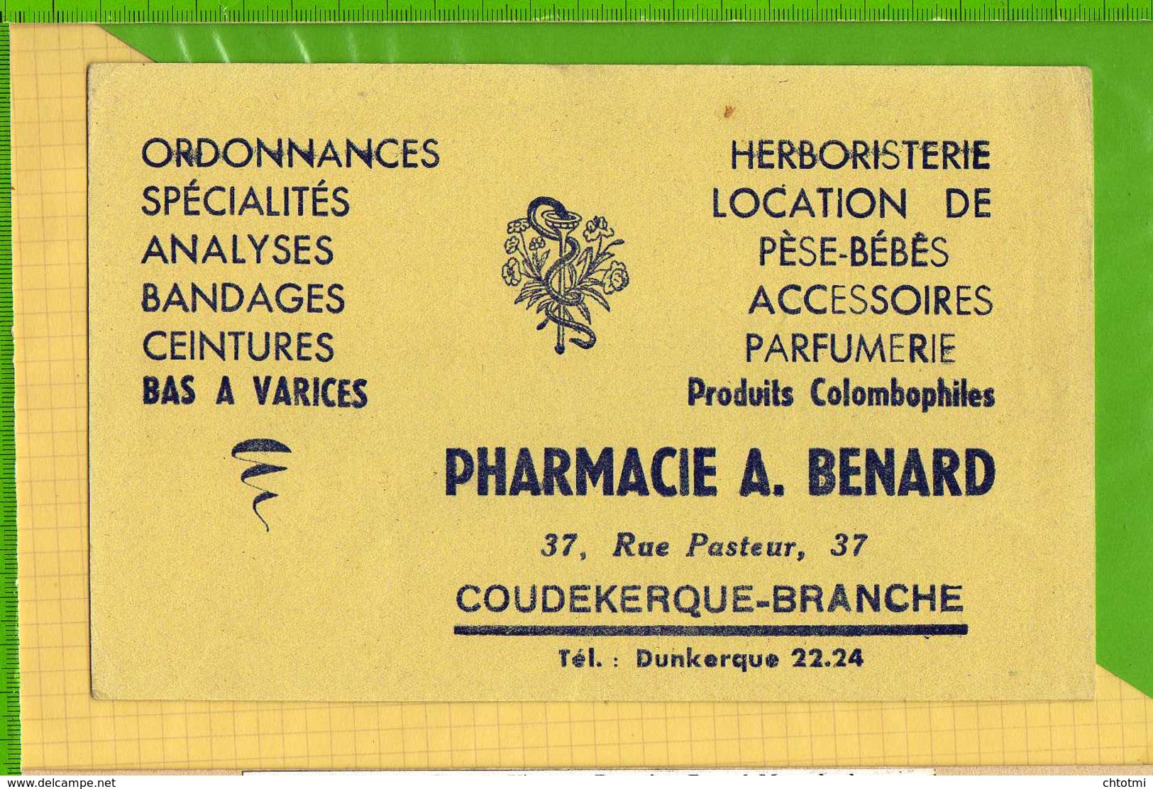 Buvard & Blotting Paper : Pharmacie A. BENARD Pese Bebes COUDEKERQUE BRANCHE - Produits Pharmaceutiques