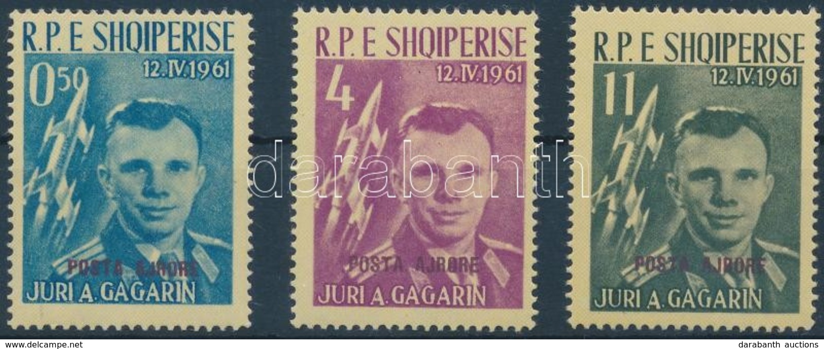 ** 1962 Gagarin Sor Felülnyomással Mi 647-649a - Altri & Non Classificati