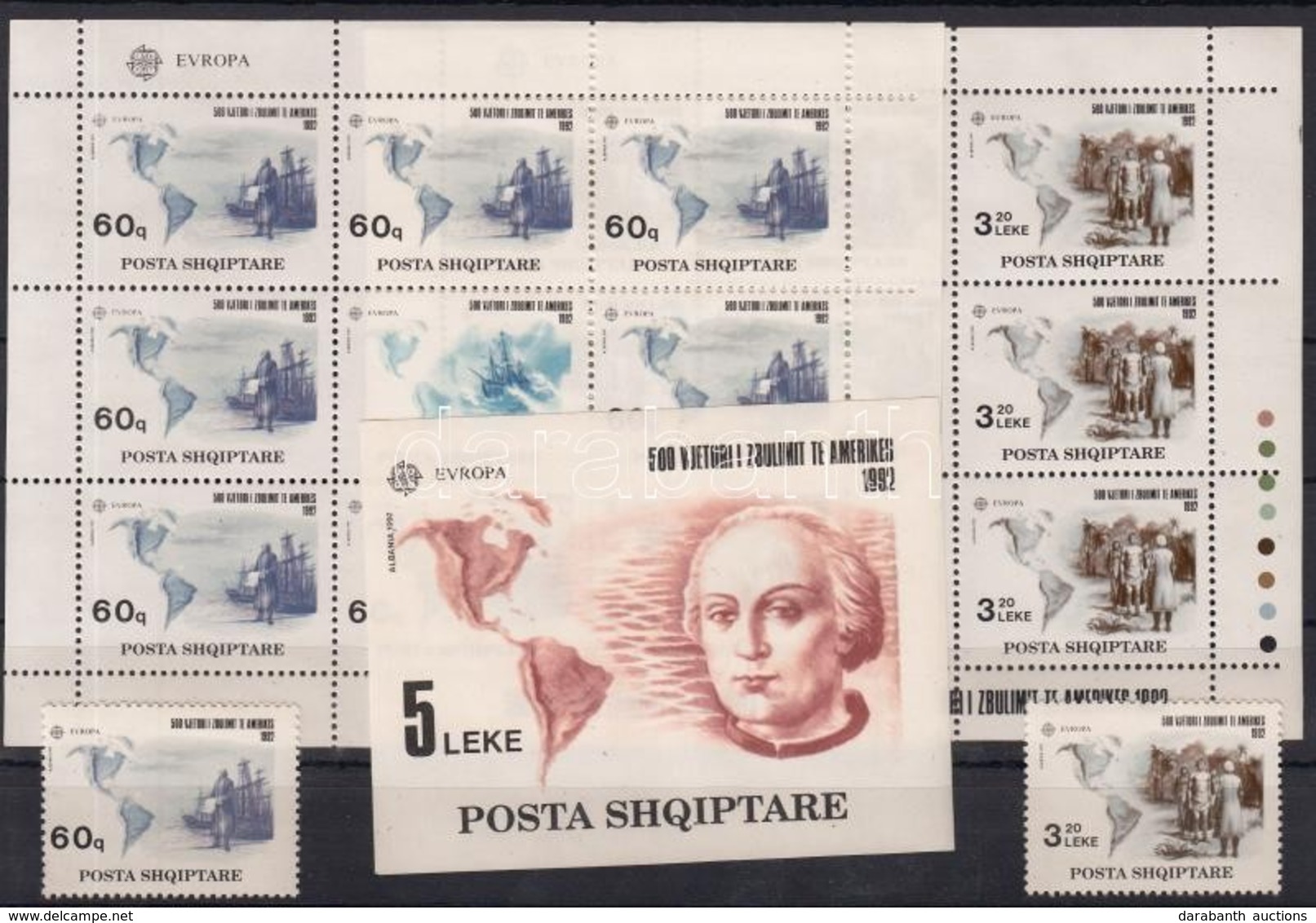 ** 1992 Europa CEPT: Amerika Felfedezése Sor + Kisív Sor Mi 2510-2511 + Blokk 97 - Altri & Non Classificati