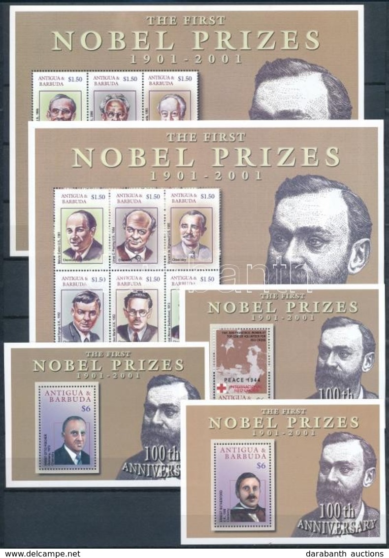 ** 2001 Nobel-díjasok 2 Kisív + 3 Blokk Mi 3604-3615 + 520-522 - Altri & Non Classificati