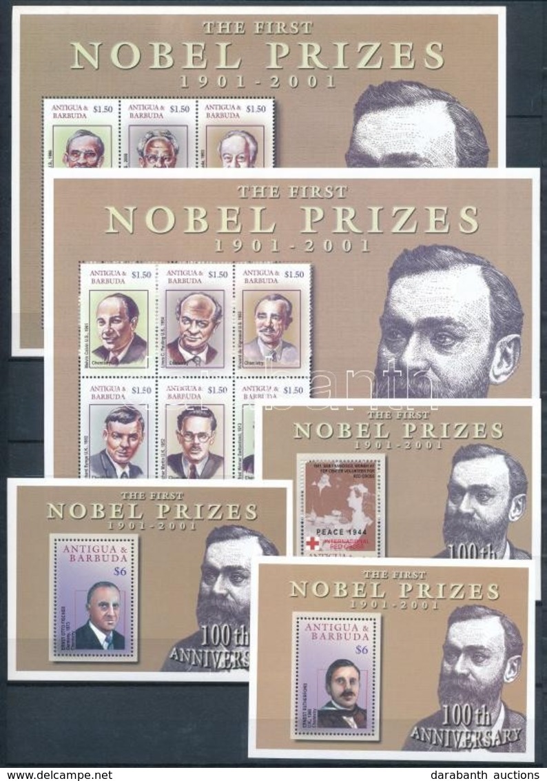 ** 2001 Nobel-díjasok 2 Kisív + 3 Blokk Mi 3604-3615 + 520-522 - Andere & Zonder Classificatie