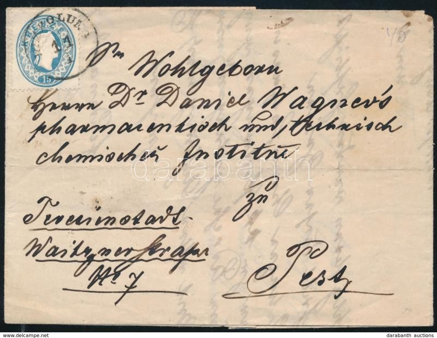 1862 Levél A Bukovinai Kimpolungból Pestre 15kr Bérmentesítéssel - Andere & Zonder Classificatie