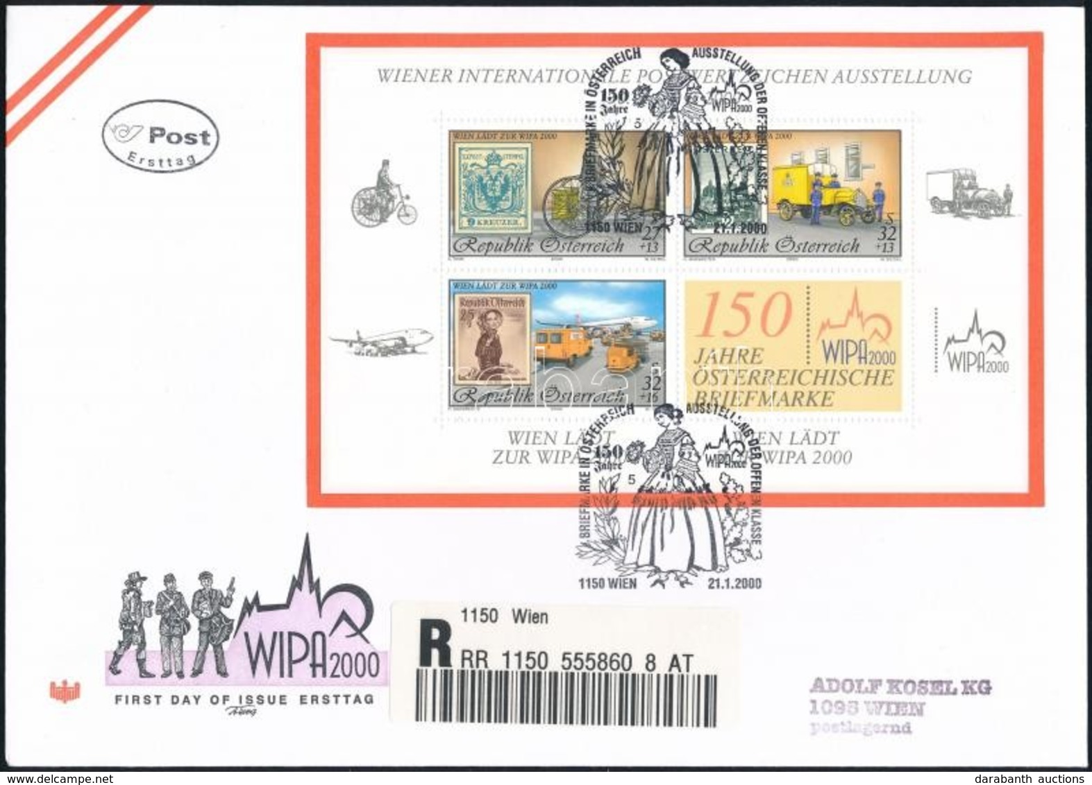 2000 Bélyegkiállítás Blokk Mi 14 FDC-n - Sonstige & Ohne Zuordnung