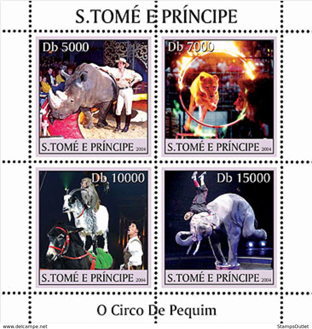 S. TOME & PRINCIPE 2004 - Animals (Cirque De Peking) 4v - YT 1946-1949,  Mi 2673-2676 - São Tomé Und Príncipe