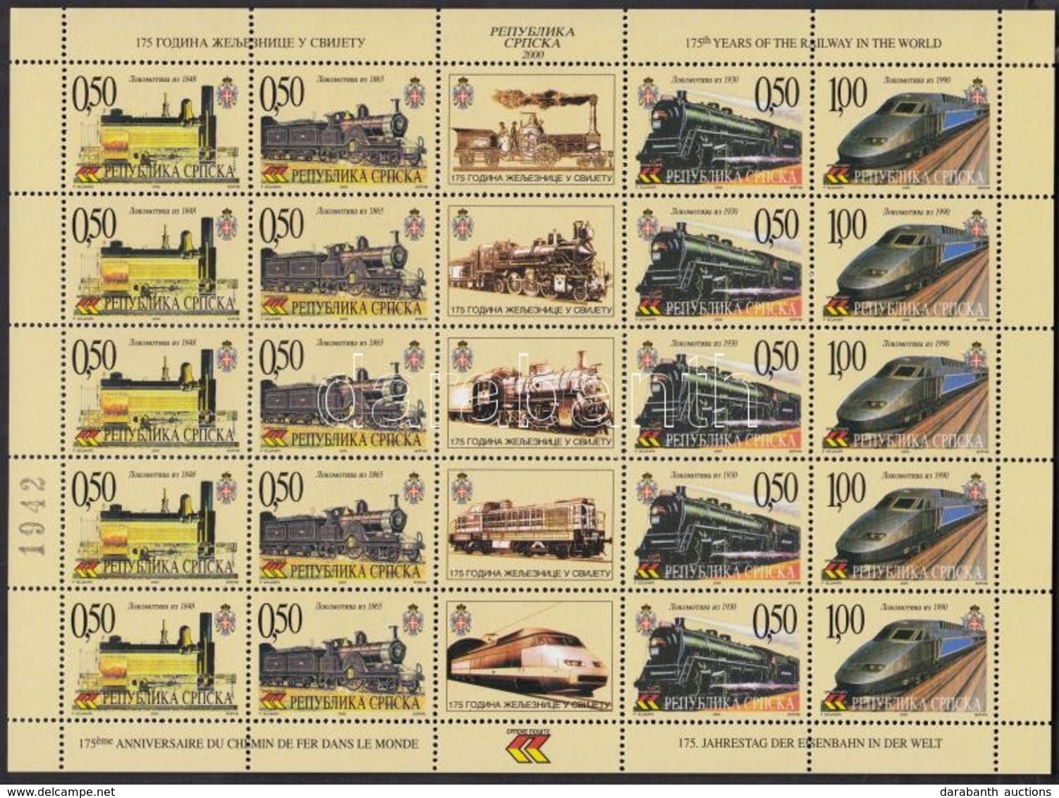 ** 2000 Mozdony Kisív Mi 179-182 - Andere & Zonder Classificatie