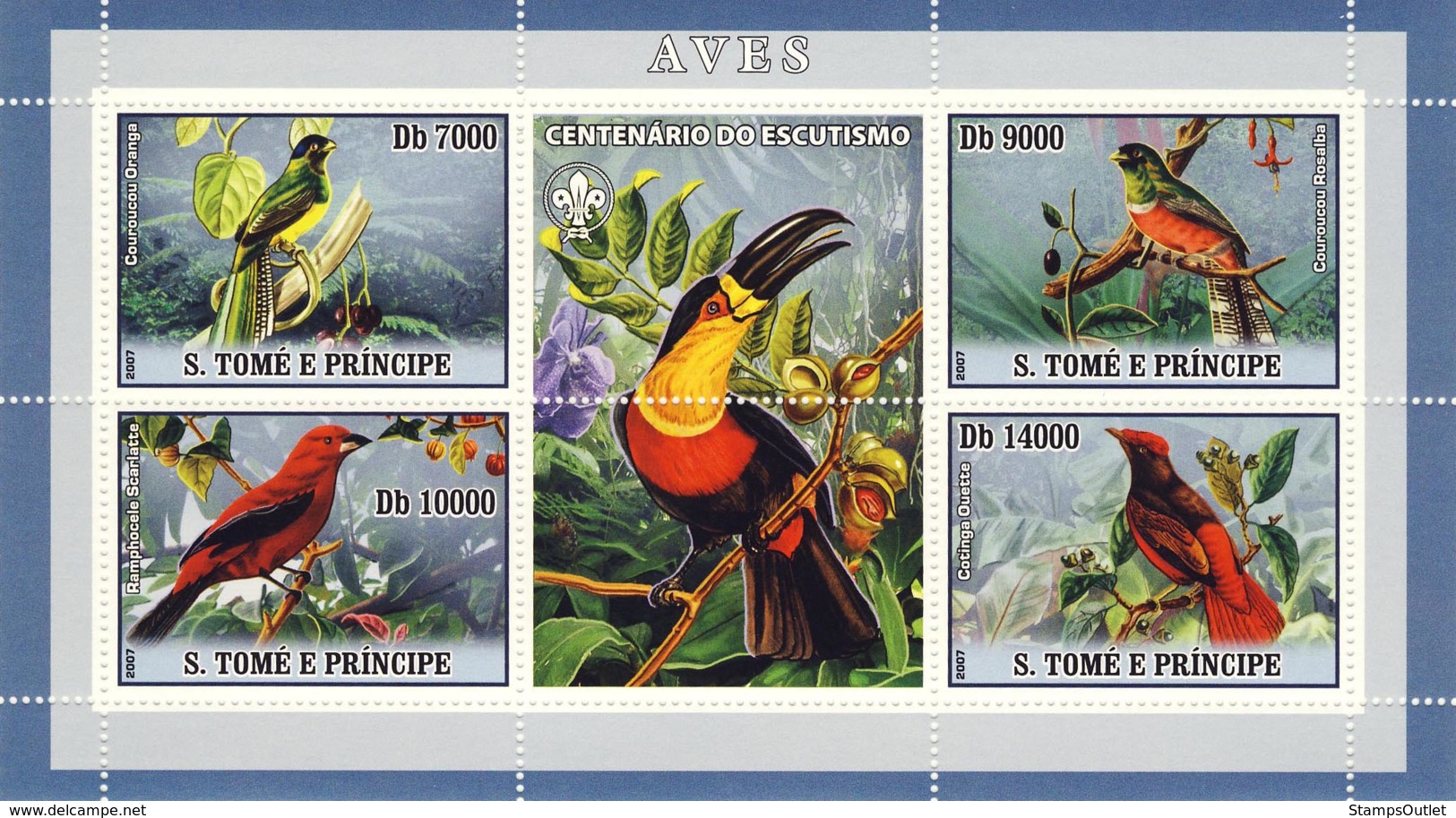 S. TOME & PRINCIPE 2007 - Birds I 4v - YT 2210-2213,  Mi 3028-3031 - Sao Tome And Principe