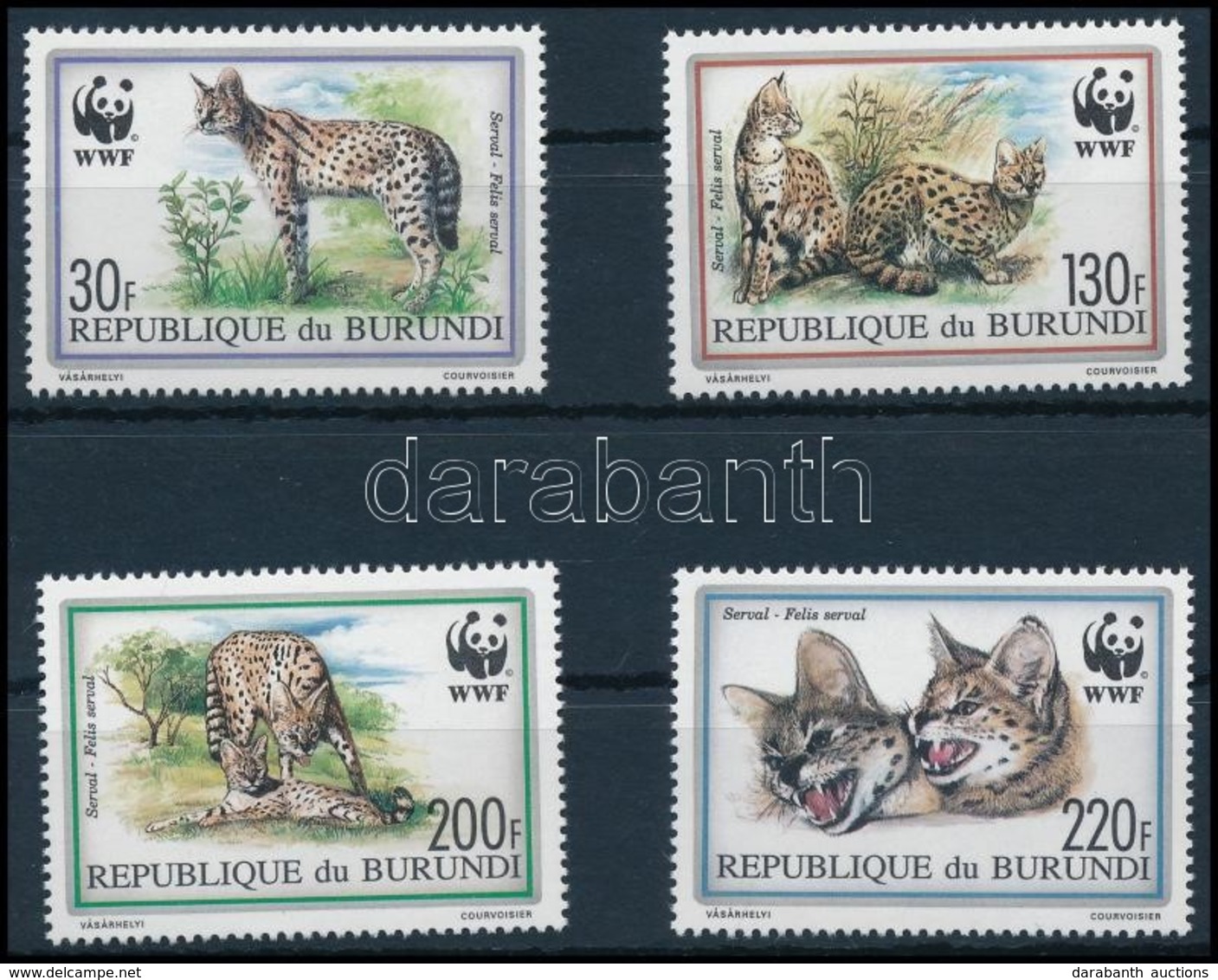 ** 1992 WWF Serval Macska Sor,
WWF Serval Set
Mi 1758-1761 - Sonstige & Ohne Zuordnung