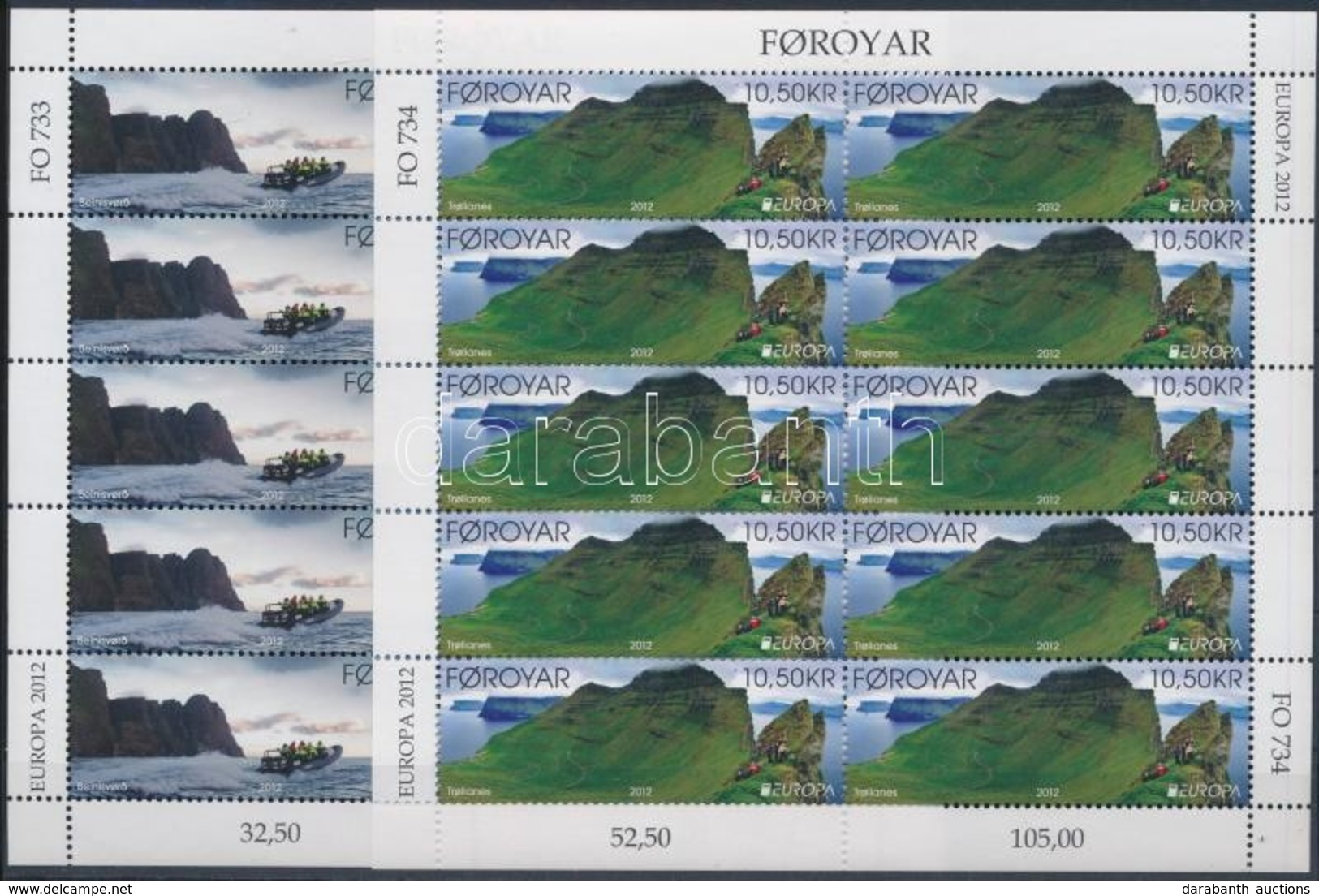 ** 2012 Europa CEPT: Turizmus Kisívsor Mi 753-754 - Sonstige & Ohne Zuordnung