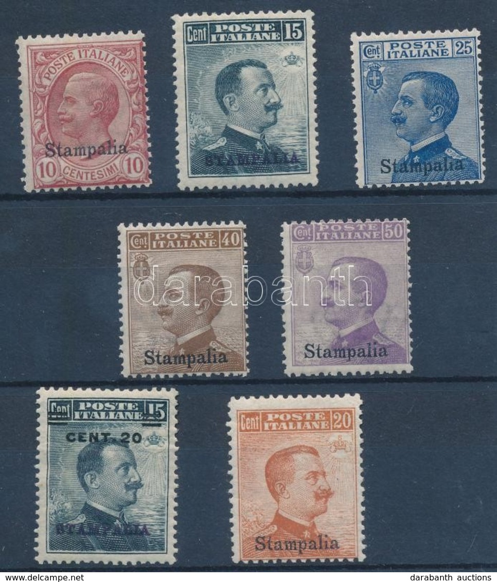 * 1912 Forgalmi 7 érték Stampalia Felülnyomással Mi 4-11 XIII - Andere & Zonder Classificatie