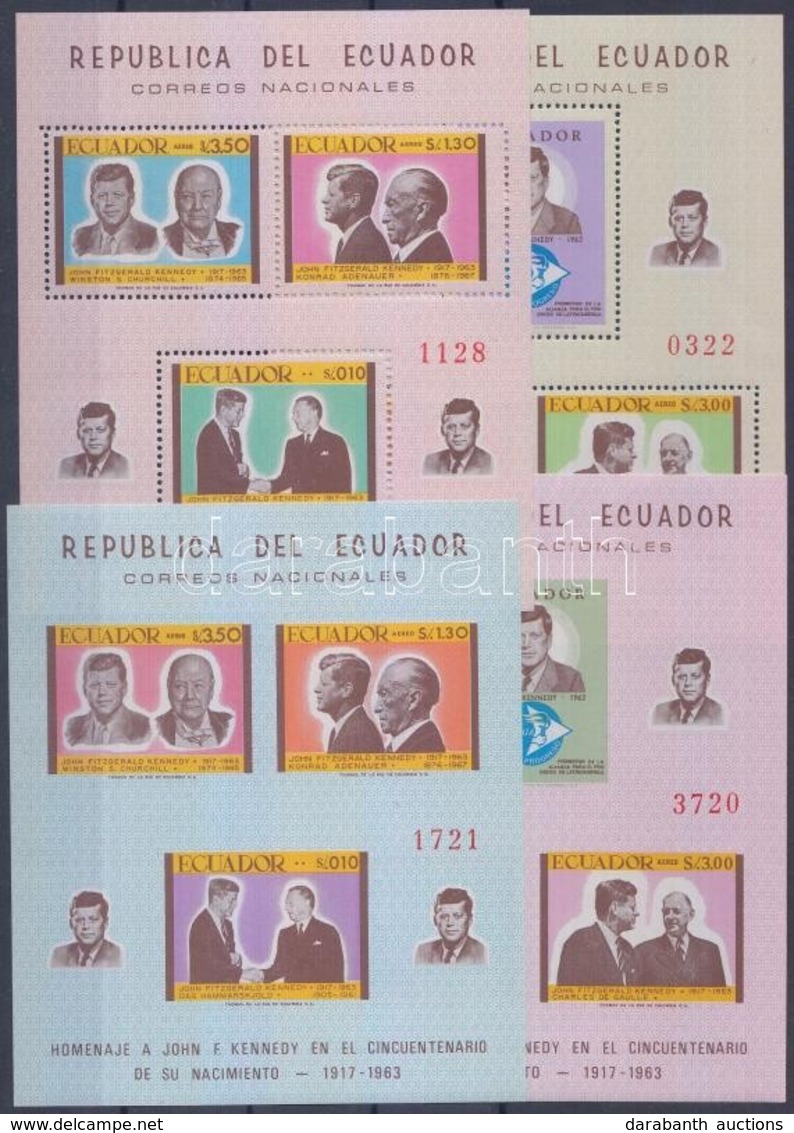 ** 1967 John F. Kennedy 50. Születésnapja Sor Mi 1374-1379 + Blokk Sor Mi 43-46 - Sonstige & Ohne Zuordnung