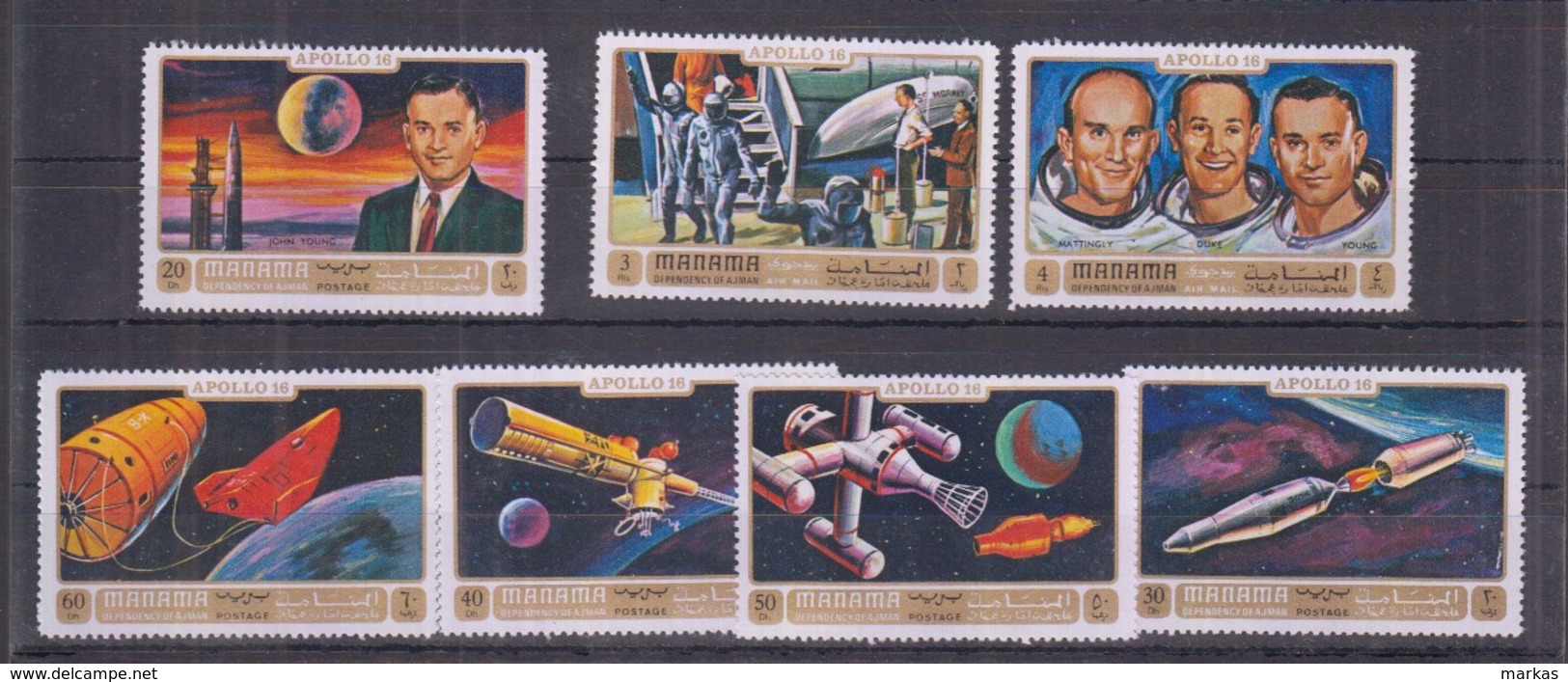 D20. Manama - MNH - Space - Spaceships - Astronauts - Apollo 16 - Autres & Non Classés