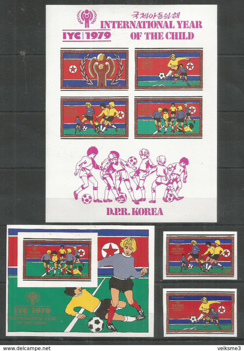 DPR KOREA - MNH - Sport - Soccer - International Year Of The Child - Imperf. - Other & Unclassified