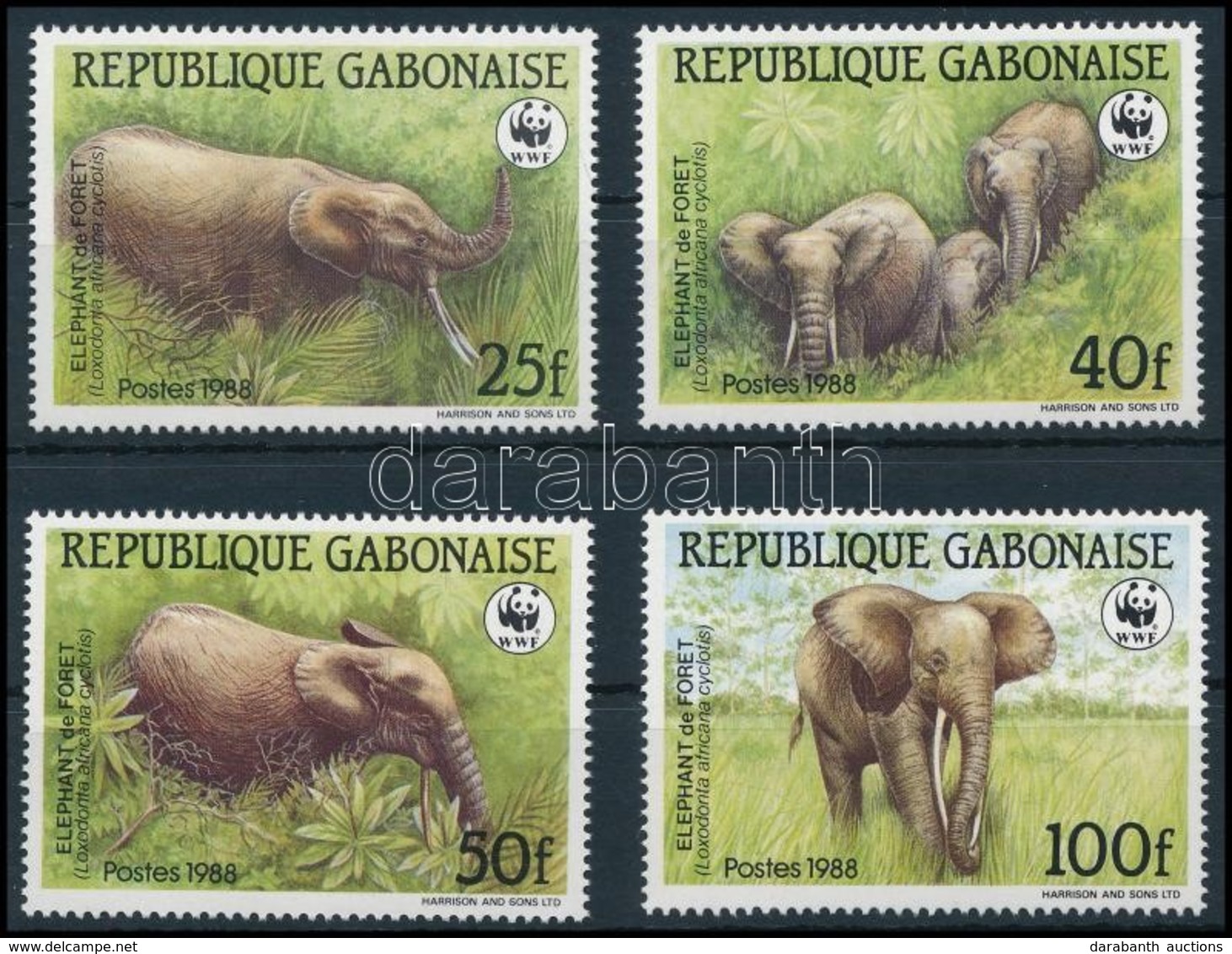 ** 1988 WWF Elefántok Sor,
WWF Elephants Set
Mi 1009-1012 - Andere & Zonder Classificatie