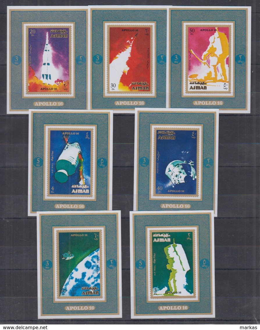 J20. Ajman - MNH - Space - Spaceships - Apollo 16 - Deluxe - Imperf - Sonstige & Ohne Zuordnung