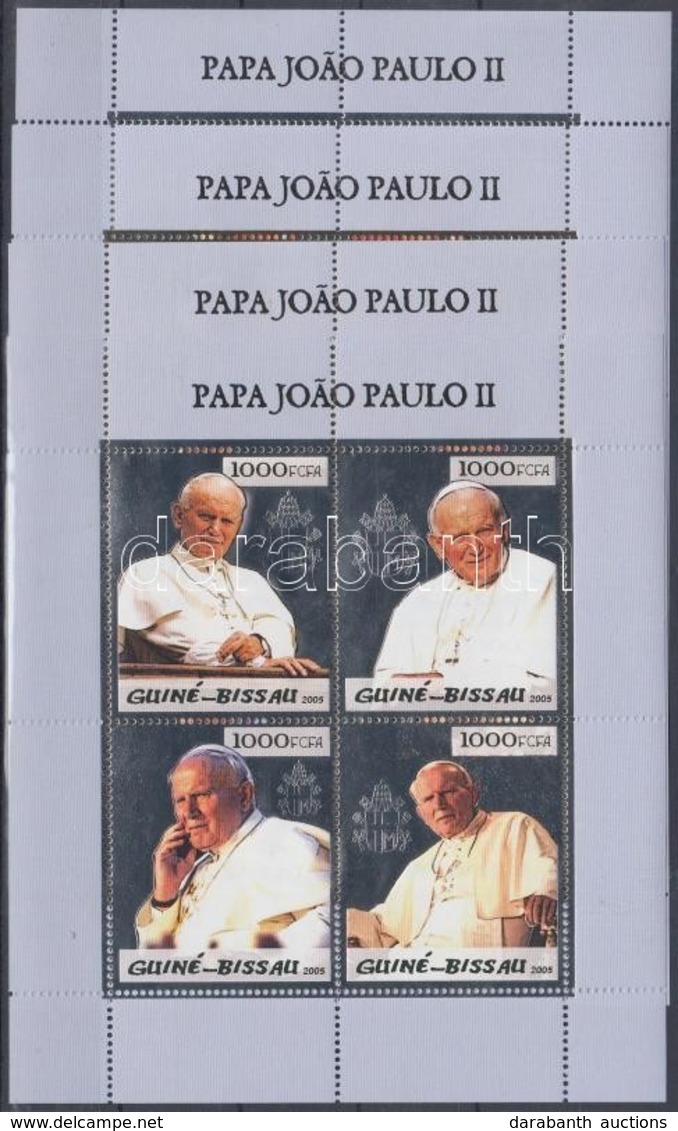 ** 2005 II. János Pál Pápa Halála Arany/ezüst Kisívsor Mi 2976-2991 - Andere & Zonder Classificatie