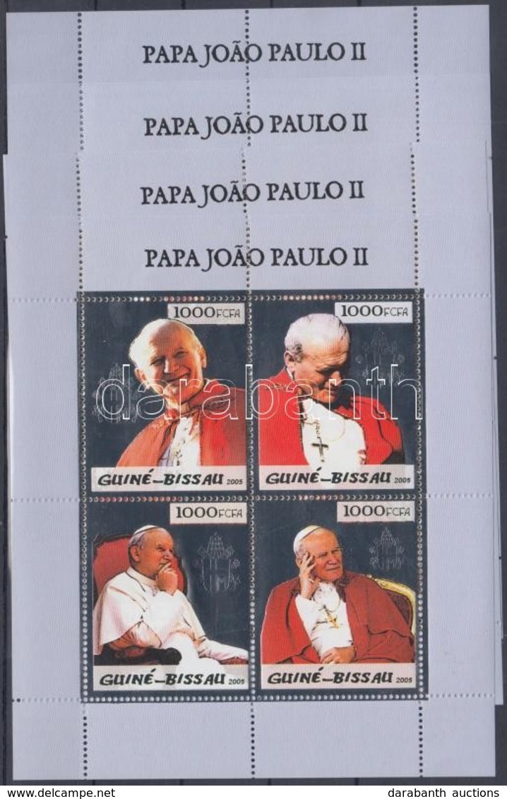 ** 2005 II. János Pál Pápa Halála Arany/ezüst Kisívsor Mi 2976-2991 - Andere & Zonder Classificatie