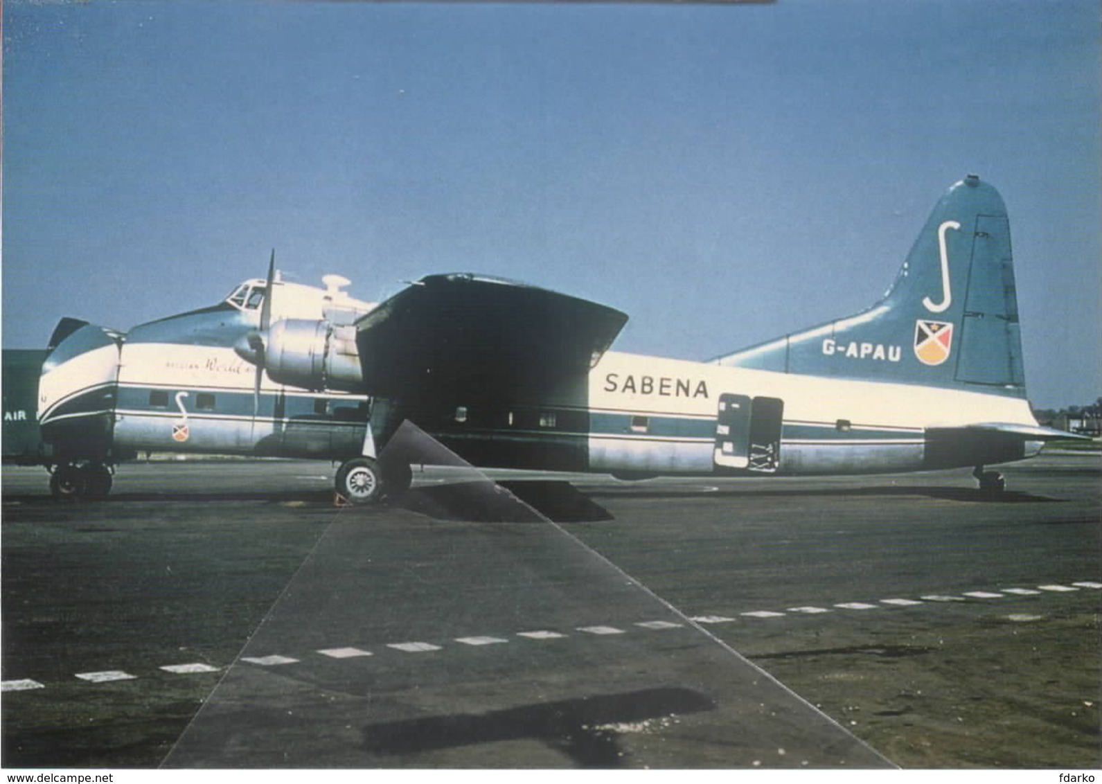 SABENA - Belgian World Airlines Bristol 170 Mk .32 G.APAU  Avion Aviation Aiplane - 1946-....: Era Moderna