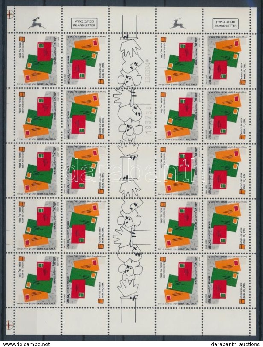 ** 1991 Üdvözlő Bélyegek 20 Bélyeget Tartalmazó ívközéprészes Füzetív Mi 1184 - Andere & Zonder Classificatie