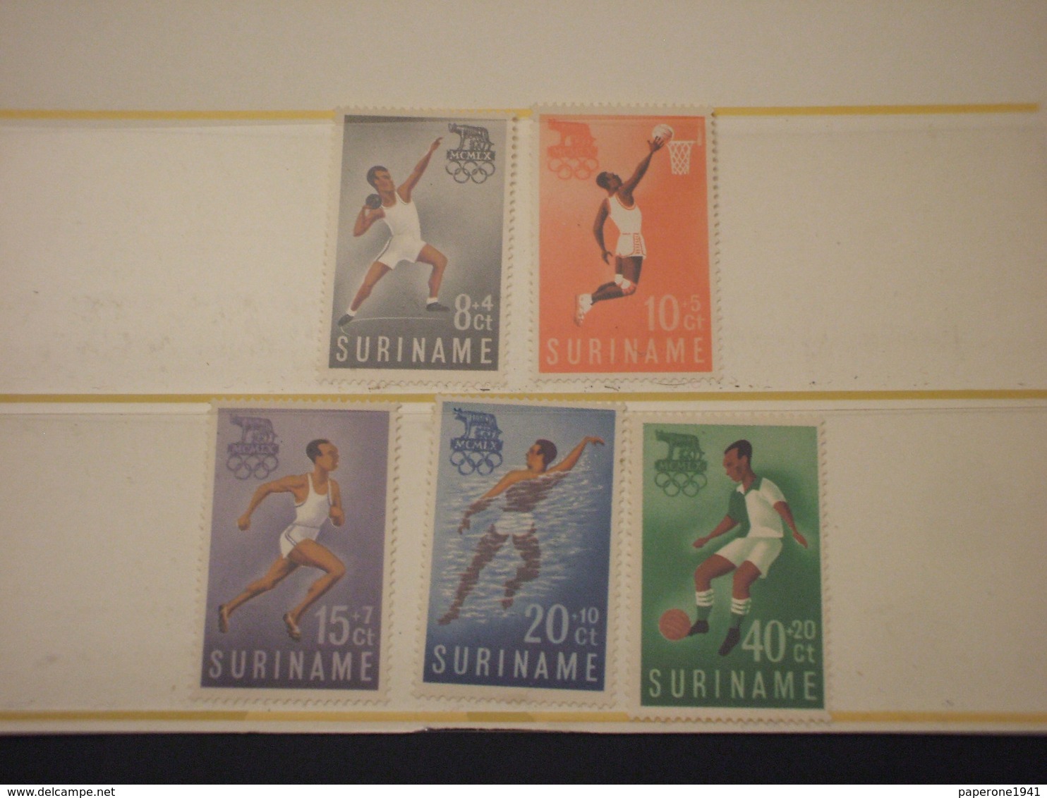 SURINAME - 1960 OLIMPIADI 5 VALORI - NUOVI(++) - Suriname