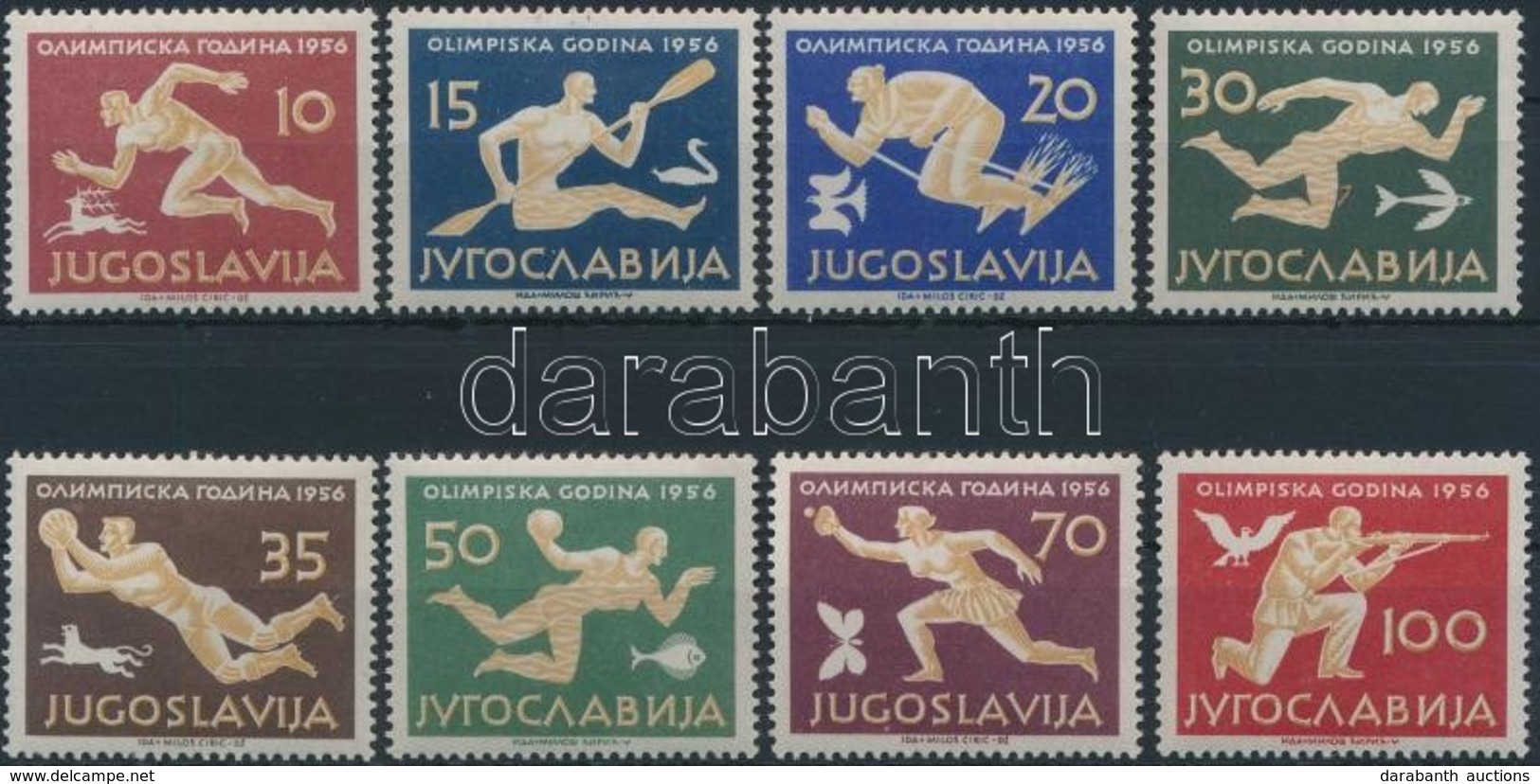 ** 1956 Nyári Olimpia, Melbourne Sor Mi 804-811 - Altri & Non Classificati