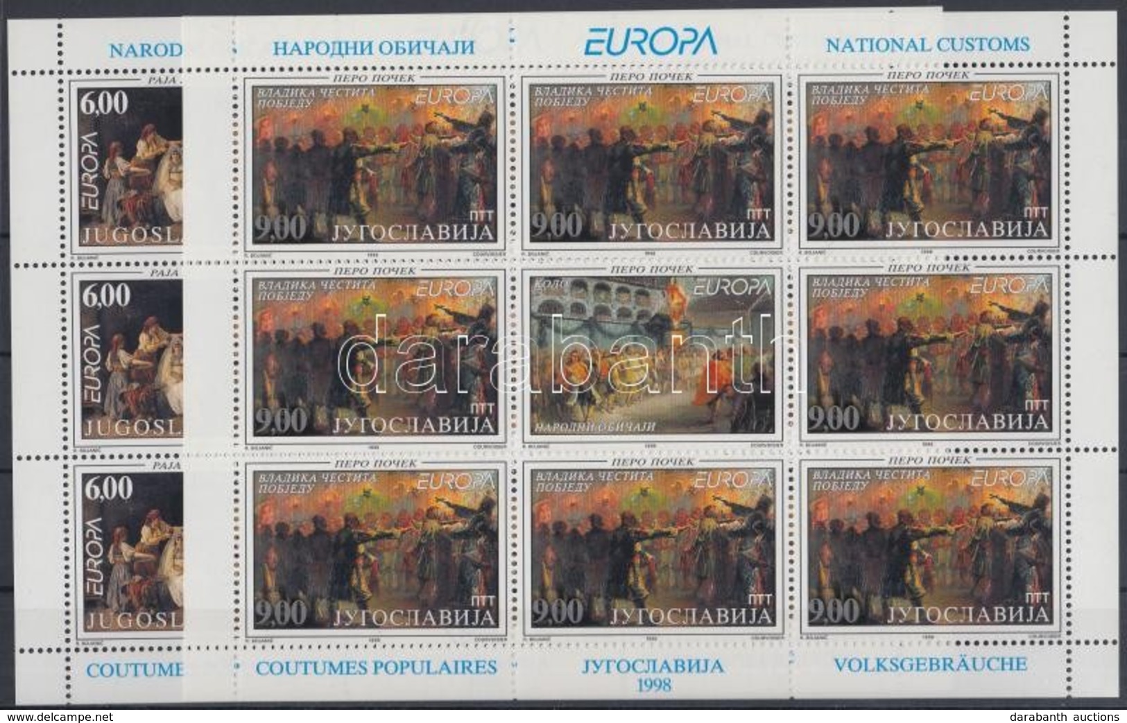 ** 1998 Europa CEPT Kisív Sor / Mi 2855-2856 Minisheets - Sonstige & Ohne Zuordnung