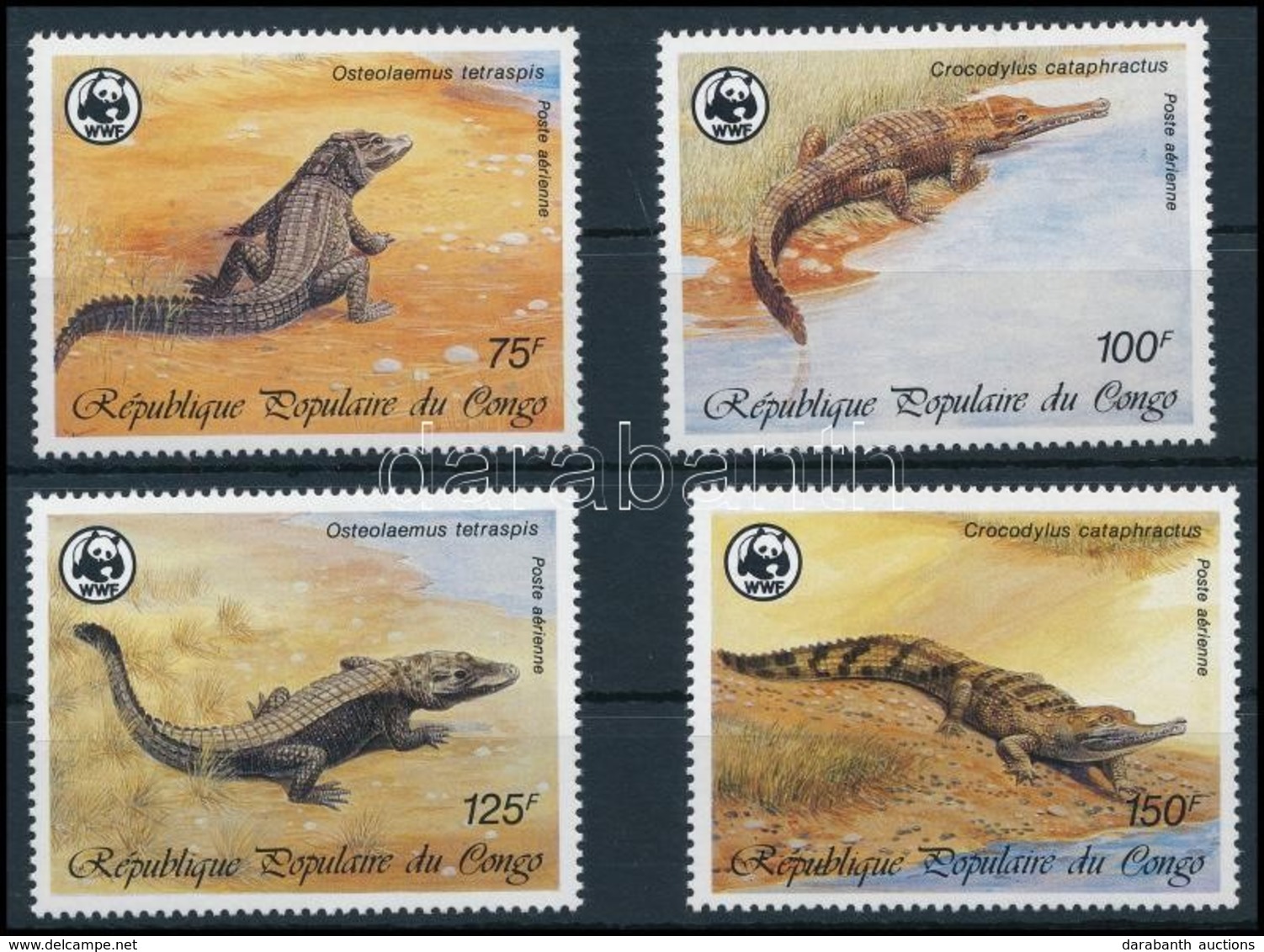 ** 1987 WWF Krokodilok Sor,
WWF Crocodiles Set
Mi 1063-1066 - Andere & Zonder Classificatie