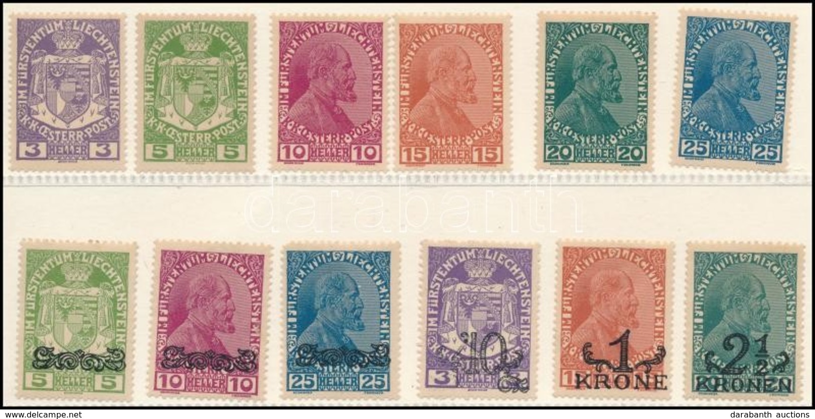 ** 1917-1920 Mi 4-9 + Mi 11-16 (Mi EUR 70.-) - Sonstige & Ohne Zuordnung