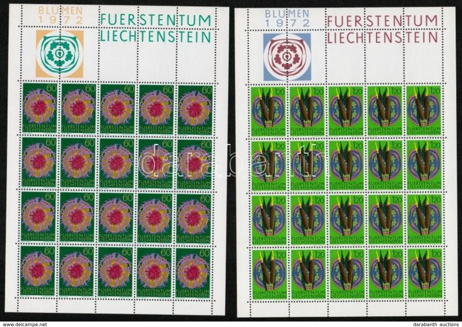 ** 1972 Endemikus Növényfajok Kisív Sor Mi 560-563 - Andere & Zonder Classificatie