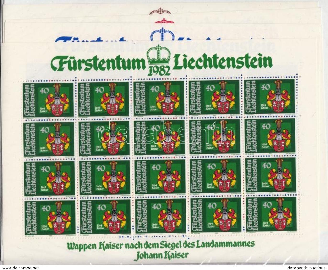 ** 1982 Címerek (III) Kisívsor Mi 793-796 - Sonstige & Ohne Zuordnung