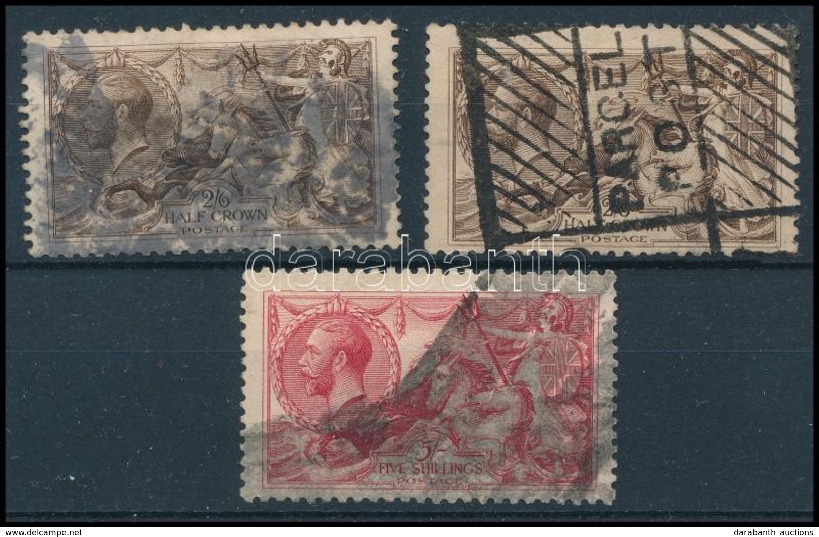 O 1918 V. György és Britannia Mi 141-142 III (2 Db Mi 141) (Mi EUR 110,-) - Sonstige & Ohne Zuordnung