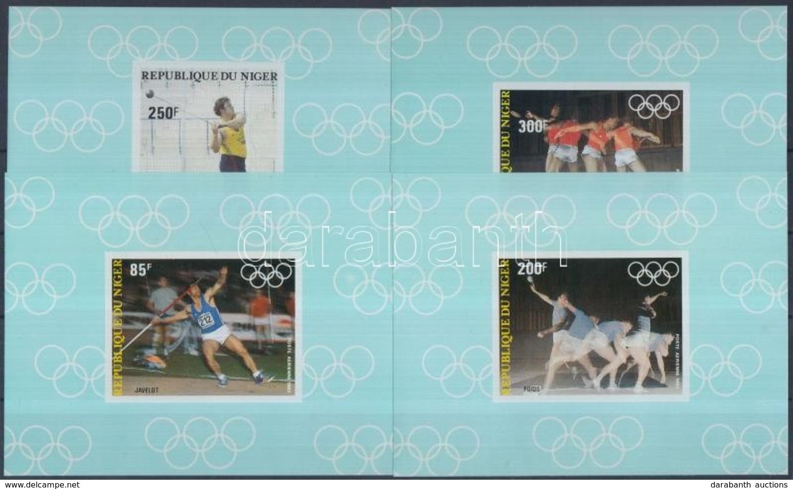 ** 1983 Nyári Olimpia Vágott Sor Blokkformában Mi 846-849 - Andere & Zonder Classificatie