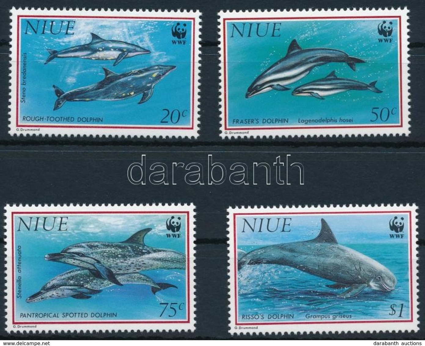 ** 1993 WWF Delfinek Sor,
WWF Dolphins Set
Mi 822-825 - Andere & Zonder Classificatie