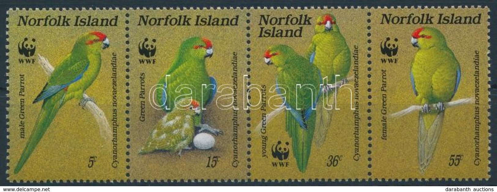 ** 1987 WWF Papagájok Négyescsík,
WWF Parrots Stripe Of 4
Mi 421-424 - Altri & Non Classificati