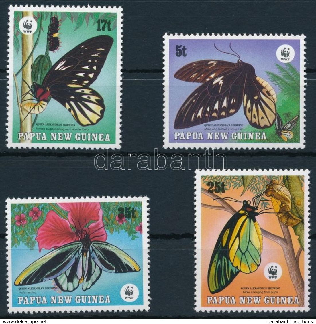 ** 1988 WWF Pillangók Sor,
WWF Butterflies Set
Mi 574-577 - Andere & Zonder Classificatie