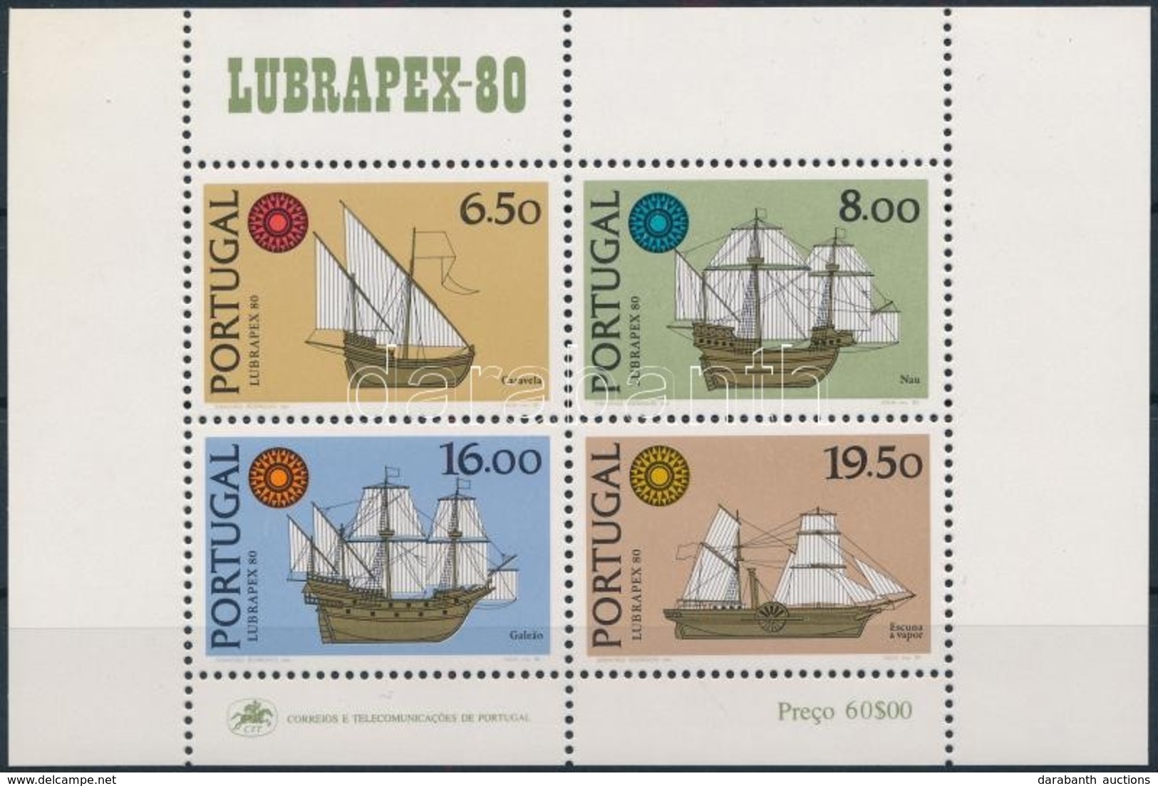 ** 1980 Bélyegkiállítás, Hajók Sor,
Stamp Exhibition, Ships Set
Mi 31 - Sonstige & Ohne Zuordnung