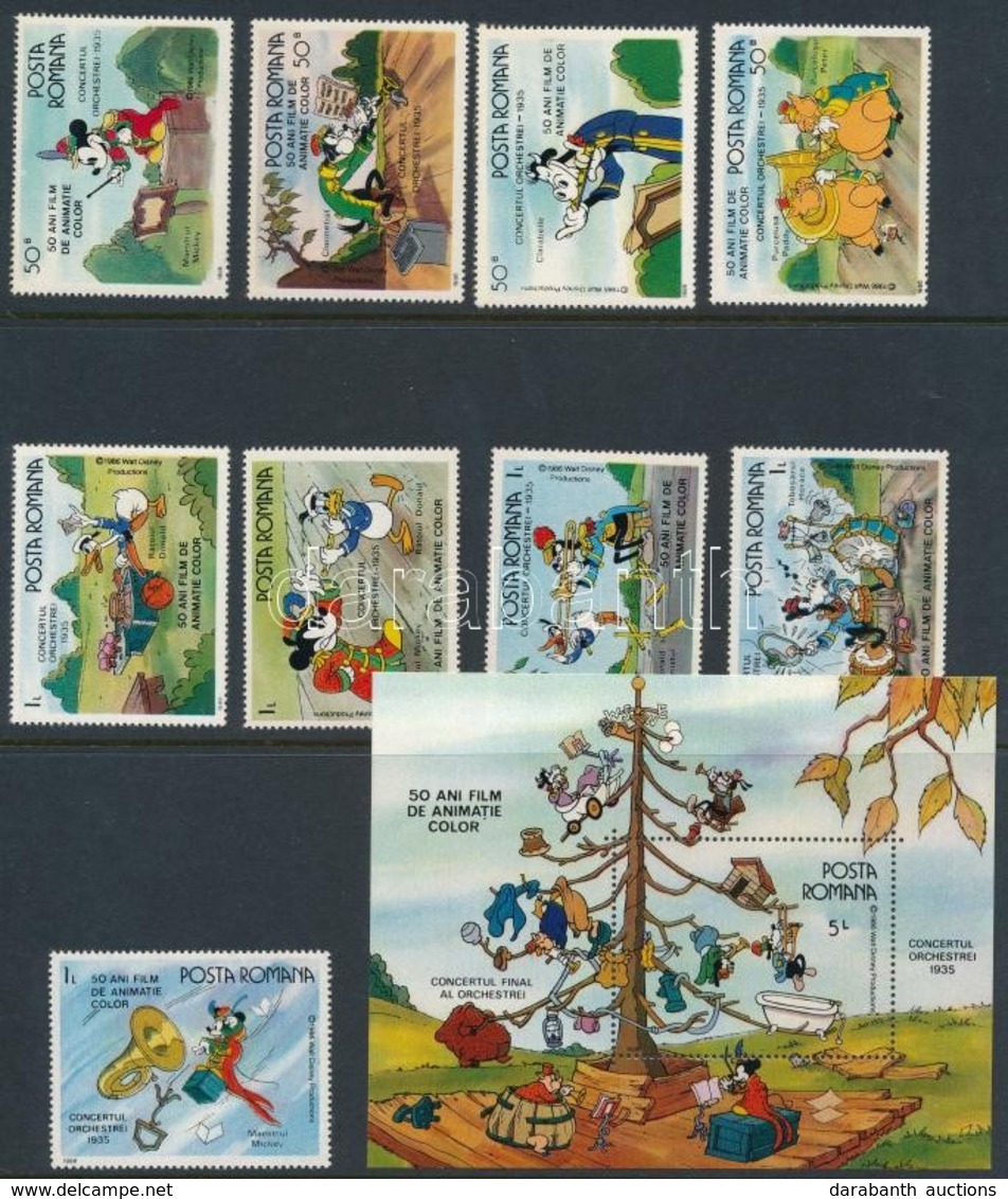 ** 1986 Walt Disney Sor Mi 4243-4251 + Blokk Mi 225 (Mi EUR 60,-) - Altri & Non Classificati