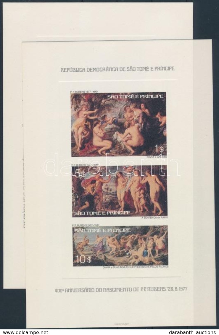** 1977 Rubens Festmény Sor De Luxe Blokkokban Mi 452-457 - Other & Unclassified