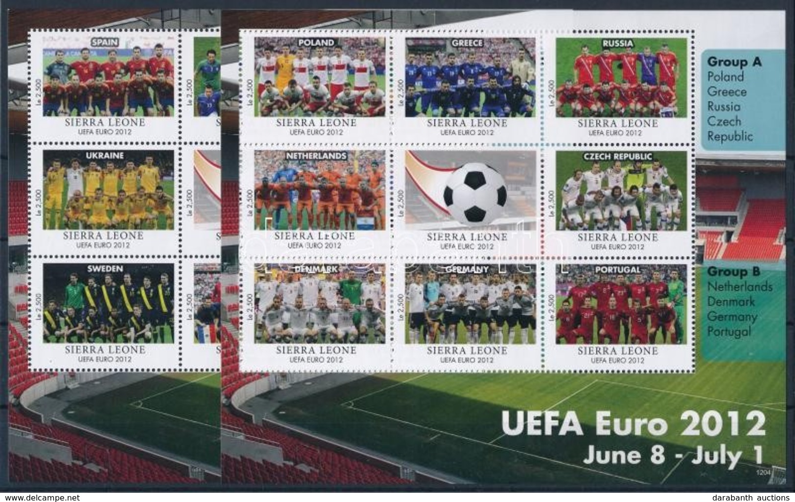 ** 2012 UEFA Kupa - Labdarúgó EB 2 Kisív Mi 5675-5692 - Autres & Non Classés