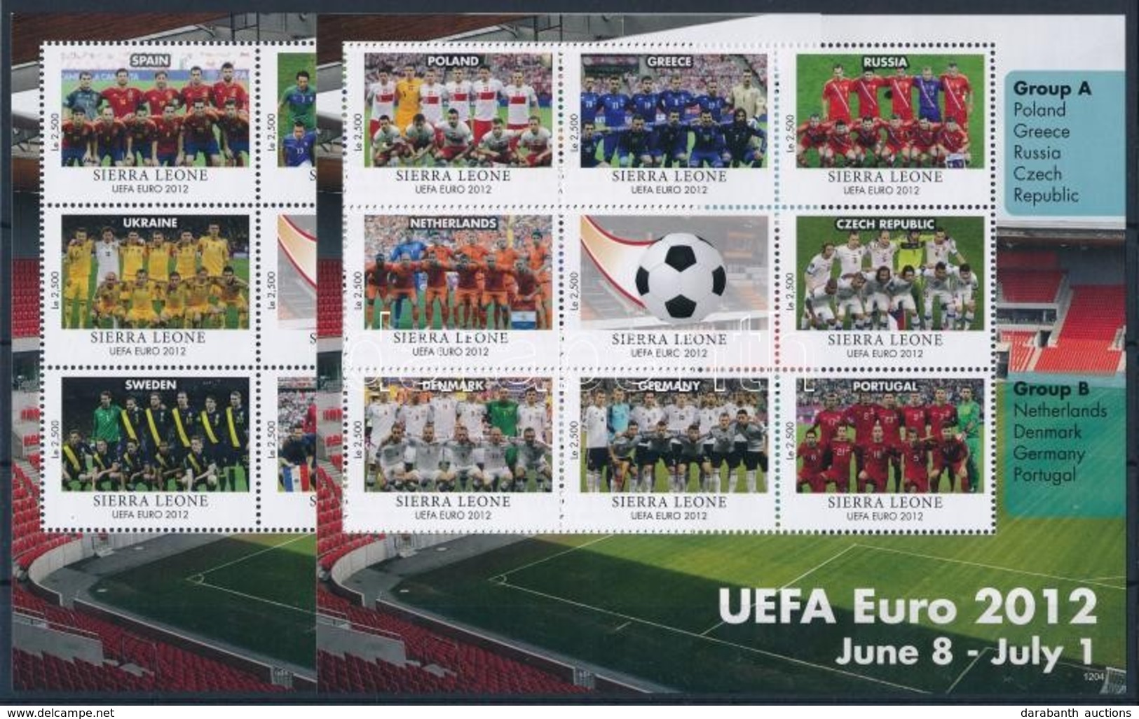 ** 2012 UEFA Kupa - Labdarúgó EB 2 Kisív Mi 5675-5692 - Andere & Zonder Classificatie