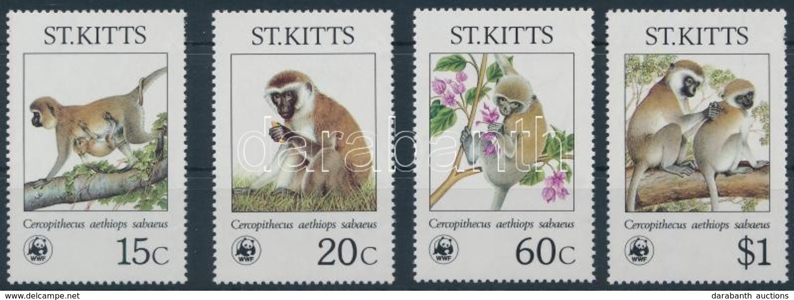 ** 1986 WWF Majmok Sor,
WWF Monkies Set
Mi 184-187 - Altri & Non Classificati