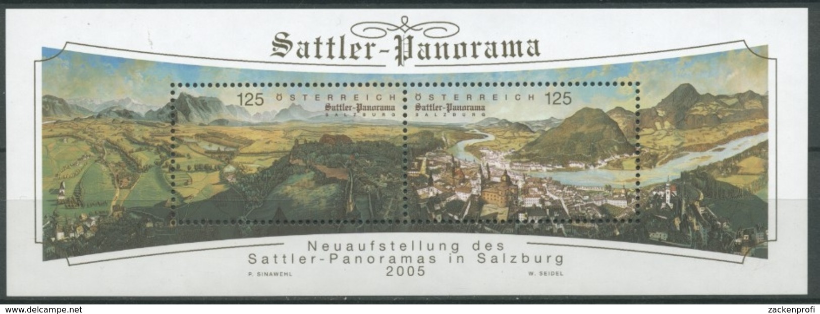 Österreich 2005 Sattlerpanorama Salzburg Block 31 Postfrisch (C16510) - Blocs & Hojas