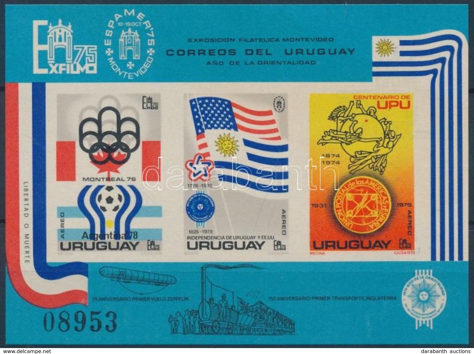 ** 1975 Bélyegkiállítás: Olimpia Vágott Blokk Mi 28 - Altri & Non Classificati