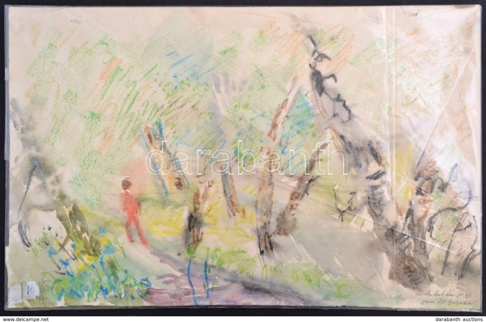 Antal Irén (1903-1999): Galyatető, Akvarell, Papír, Jelzett, 33×50 Cm - Sonstige & Ohne Zuordnung